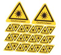 VALICLUD 50pcs Security Warning Sign Sticker Laser Safety Sticker Laser Hazard Caution Sign Self Adhesive for Laboratories Factories Hospitals