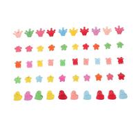 VALICLUD 50Pcs Small Hair Claw Clips for Hair Accessories with Flower Star Heart Crown Designs Mini Plastic Jaw Barrettes for Stylish Hairstyles and Birthday