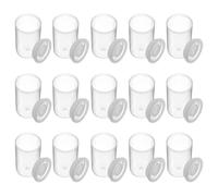 VALICLUD 50pcs Straight Film Box Plastic Jars for Fishing Lure Storage Empty Mini round Tubing Containers for Bait Box and Small Items Organization