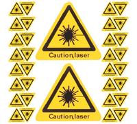VALICLUD 50pcs Triangle Laser Warning Stickers Caution Laser Sign Security Safety Warning Label Adhesive Vinyl for Industrial Safety and Hazard Alerts