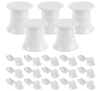 VALICLUD 50pcs White Plastic Toothpaste Caps Replacement Flip-top Screw Cover, No Mess Dispenser Suitable for Bathroom and Travel Toiletries Organization