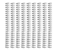VALICLUD 50Pcs Wire Binding Spines Double Loop Style 23 Holes Iron Binding Rings for Teachers and Students Organize Files for Universities and Presentations