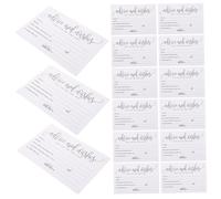 VALICLUD 50pcs Writable Wedding Blessing Cards for Wedding Banquet Table Decoration Unique Festive Cards for Bride and Groom Messages for Large Events and Romantic Celebrations