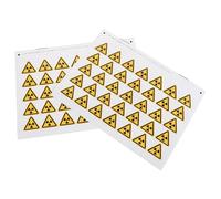 VALICLUD 54pcs Ionization Warning Sign Sticker Radiation Warning Symbol Decal Caution Danger Label for Secure Zone Removable Safety Decal for Industrial Use Do Not Touch Sign Sticker
