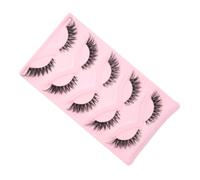 VALICLUD 5Pairs Faux Lashes Strip Fox Eye False Eyelashes for Daily Makeup Stage Looks Easy to Apply No Residue for Friends Family