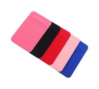 VALICLUD 5pcs Adhesive Phone Credit Card Holder Ultra-Thin Self-Stick Wallet Pouch for Back of Phone Compact Card Storage for Men and Women Stylish Multi-Color Design Easy Access Pocket