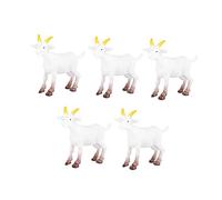 VALICLUD 5PCS Adorable PVC Goat Model Simulation Sheep Decor for Miniature Rural DIY Scene Educational Gift