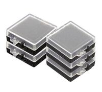 VALICLUD 5pcs Anti-static Chip Storage Box Electronic Component Organizer with Transparent Top and Bottom and Sponge Material Compact Square Design for Secure Sample Protection