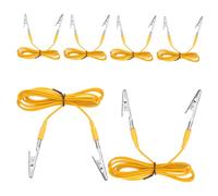 VALICLUD 5pcs Anti-static Ground Wire with Dual Insulated Alligator Clips and Terminal Lug Flexible Electrical Grounding Cable for Device Protection and Static Elimination in Labs and