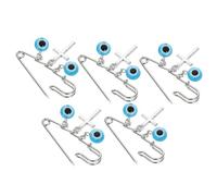 VALICLUD 5pcs Blue Eyes Turkish Eye Cross Pin Fashion Clothes Pin Unique for Christmas Blue Decorations