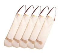 VALICLUD 5Pcs Breathable Hanging Mesh Onion Bags Reusable Produce Storage Bags for Fruits Vegetables Household Organization for Grocery Shopping Kitchen Bathroom Use