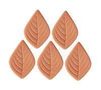VALICLUD 5Pcs Brown Sugar Softener Disks Terracotta Moisture Absorber for Food Storage Containers Reusable Discs with Leaf Design to Keep Brown Sugar Fresh and Soft Longer