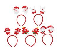 VALICLUD 5Pcs Cartoon Christmas Hair Hoops Festive Headbands for Parties Cute Xmas Accessories for Adults Lightweight Holiday Headwear Snowman Reindeer Bear Tree Designs