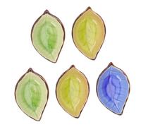 VALICLUD 5Pcs Ceramic Essential Oil Bowls Durable Fragrance Plates for Aromatherapy Spa DIY Stirring Beauty Salon Use Lightweight and Reusable Mixing Trays for Home