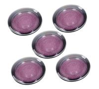 VALICLUD 5pcs Compact Round Lash Packaging Boxes Small Portable Eyelash Storage Case Lid Inner Tray Black Base for Women Girls Travel Makeup