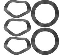 VALICLUD 5pcs Crankset Axle Washer Stainless Steel Wave Shape Black