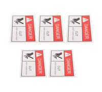 VALICLUD 5pcs Cut Hazard Warning Sticker for Machine Mechanical Equipment, Waterproof Pvc Self Adhesive Safety Label with Graphics, for Industrial Workplaces and Equipment with Cutting
