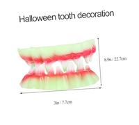 VALICLUD 5Pcs Dark Halloween Teeth Decor Artificial Zombie Fiend Dentures for Party Cosplay Alveolar Design Comfortable Fit Role Playing Props