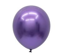 VALICLUD 5pcs Deep Purple Metallic Pearl Latex Balloons Party Wedding Decoration for Birthday Celebrations and Photo Props