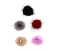 VALICLUD 5pcs Detachable Nail Art Hairball Decoration with Plush and Magnet Material Suitable for Nail Salon and DIY Art at Home Featuring Assorted Colours and Delicate Design Random Color