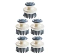 VALICLUD 5pcs Dish Brush with Handle Palm Brush PP Ergonomic Grip Does Not Scuff Surface for Vegetables, Grills Household Cleaning and Bathroom Cleaning