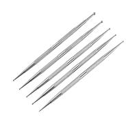 VALICLUD 5PCS Dual-ended Nail Dotting Pen Set Stainless Steel Nail Art Tools for Home DIY and Salon Use with Two Ball for Rhinestone Application and Creative Patterns