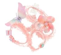VALICLUD 5pcs Elastic Hair Ties for Girls Hair Scrunchies Ribbons Women Girls Bands Accessories for Birthday Party
