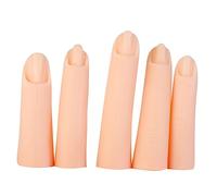 VALICLUD 5Pcs Fake Fingers for Nail Art Practice Lightweight Reusable Simulation Models for Beginners and Professionals Essential Tool for Manicure Training and Design