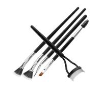 VALICLUD 5pcs Fan-shaped Eyelash Brush Dual Bristles for Volume Angled Design for Lower Lashes Mascara Applicator and Eyelash Separator for Precise Makeup Application