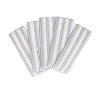 VALICLUD 5pcs Flat Mop Head Replacement Pads Self Adhesive Microfiber Mop Refills with Hard Bristle Stripes for Cleaning Hardwood and Floors