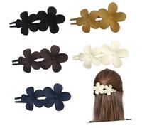VALICLUD 5Pcs Flower Hair Clips Floral Hair Accessories for Women Comfortable Non Slip Flower Barrettes Multiple Colors for Daily Wear Parties and Special Occasions