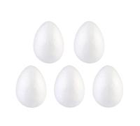 VALICLUD 5pcs Foam Egg Craft Foam Balls Large Polystyrene Eggs Jumbo Size Large Egg Party Polystyrene Oval Shapes Large Fake Eggs Large Foam Eggs for Painting Egg Foam Shape Foam White