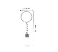 VALICLUD 5Pcs Heart Shaped Tiny Glass Wishing Bottles Keychain with Twist Open Mini Vials for DIY Crafts Romantic Drift Bottle Pendants Clear Detachable Mini Jar Charms