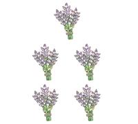 VALICLUD 5pcs Lavender Flower Brooch Pin for Women Elegant Lapel Pin with Rhinestone Decoration Sturdy and Versatile Accessory for Clothes Hats and Dresses Unique present Option