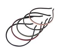 VALICLUD 5PCS Leather Covered Headbands for Women Elegant Hair Accessories Pink Dark Blue Red Black Stylish Hair Clasp for All Hairstyles Comfortable Fit