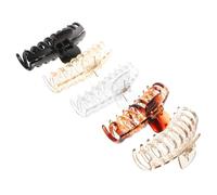 VALICLUD 5pcs Leopard Print Hair Claw Clips for Women Medium to Thick Hair Accessories Strong Hold Styling Clips for Daily Wear