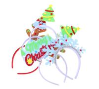 VALICLUD 5pcs Luminous Christmas Headband Light up Snowflake Headband Glowing Xmas Hair Accessories Lighted Holiday Reindeer Antlers Hair Hoop Glitter Reindeer The Pet