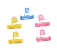 VALICLUD 5pcs Manual Toothpaste Squeezer Dispensers with Suction Cups for Accurate Dispensing Portable Toothpaste Dispenser for Mess Bathroom Use Random Color