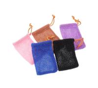 VALICLUD 5Pcs Mesh Soap Saver Bags with Drawstring for Quick Drying and Exfoliating Multi-color Soap Foaming Storage Pouches for Bathroom Use Bubble Maker for Skin Cleansing