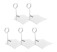 VALICLUD 5pcs Metal Price Tag Clips for Supermarket and Pharmacy Use, Silver Wire Label Holders with Sturdy Design for Food Label and Price Display