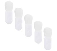 VALICLUD 5pcs Mini Blusher Brush Set for Makeup Use, Reusable Synthetic Material with Easy to Hold White Handles, and Professional Makeup Application