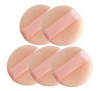 VALICLUD 5pcs Mini Flocking Powder Makeup for Women Soft Round Cosmetic Sponges for Foundation Application for Oily Skin and Daily Makeup Use