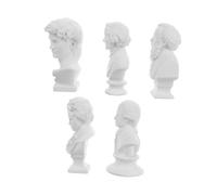 VALICLUD 5pcs Mini Musician Resin Bust Statues Vintage Greek Style Classic Sculpture Figurines for Home Office Desk Decor with Crack Resistant Finish
