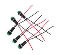 VALICLUD 5pcs Momentary Push Button Switches for Cars Automotive Replacement Green Self-locking Round Wired Switches Easy Control Design