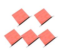 VALICLUD 5pcs Orange Safety Flags for Trailers and Pipe Load, Tear Resistant Pvc Mesh Material, High Visibility Warning Banner for Road Construction and Transport Tasks