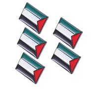 VALICLUD 5pcs Palestine Flag Brooch Pins Metal Lapel Badge Set Lightweight Zinc Alloy Backpack Badge Clothes Pin Bag Brooch for Parties Memorial Events