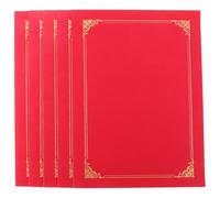 VALICLUD 5pcs Paper Document Holder Certificate Covers Classic Red Protective Covers for Marriage Certificates Photos Home Decoration Design