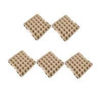VALICLUD 5pcs Paper Pulp Egg Cartons 30-count Reusable Stackable Egg Trays Beige Paper Pulp Suitable for Home and Camping Storage