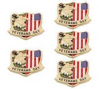 VALICLUD 5pcs Patriotic American Flag Eagle Brooch Pins Fade-resistant Lapel Badge with Secure Clasp Versatile Suit Collar Pins for Men Independence Day and Veterans Day Party Accessories