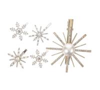 VALICLUD 5pcs Pearl Snowflake Hair Clips for Women Elegant Hair Barrettes and Accessories Random Styles for Weddings Parties and Everyday Use Lightweight and Durable Design